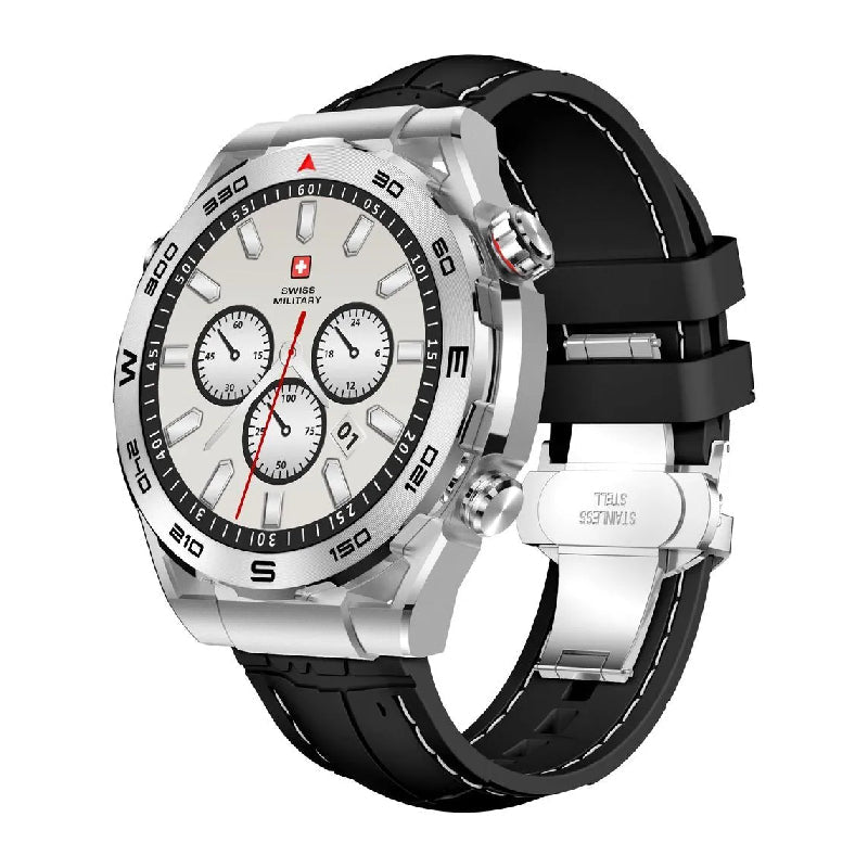 Swiss Military DOM 3 Silicone Strap With 2 Premium Straps - Black / Smart Watch Smart Watches