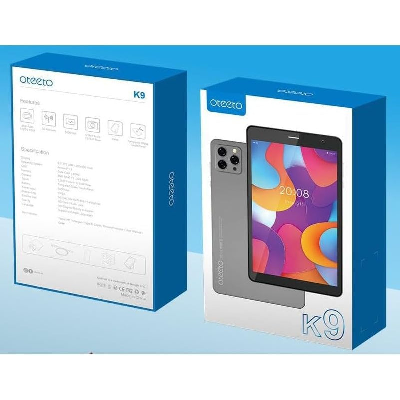Oteeto Tab K9 / 8.0’’ / 512GB / WiFi + 5G / Blue Mobiles & Tablets > Tablets