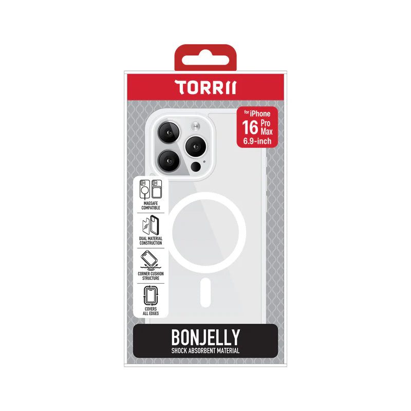 Torrii MagSafe Bonjelly Case - Apple iPhone 16 Pro Max (6.9”) / Clear Accessories > Mobiles & Tablets > Mobiles >