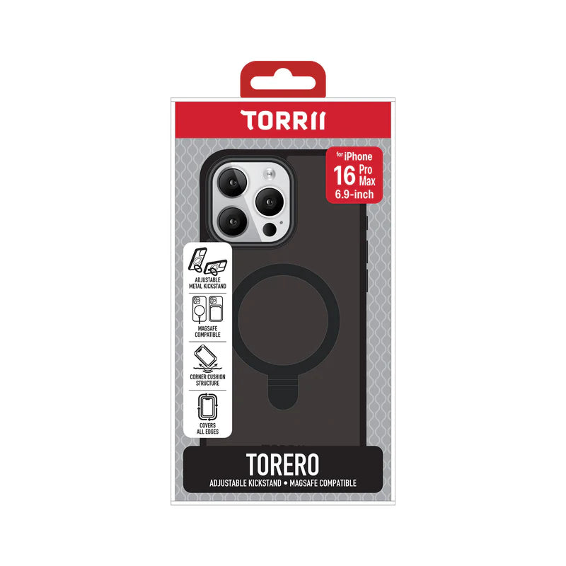 Torrii Torero MagSafe Stand Case - Apple iPhone 16 Pro Max (6.9”) / Black Accessories > Mobiles & Tablets > Mobiles >