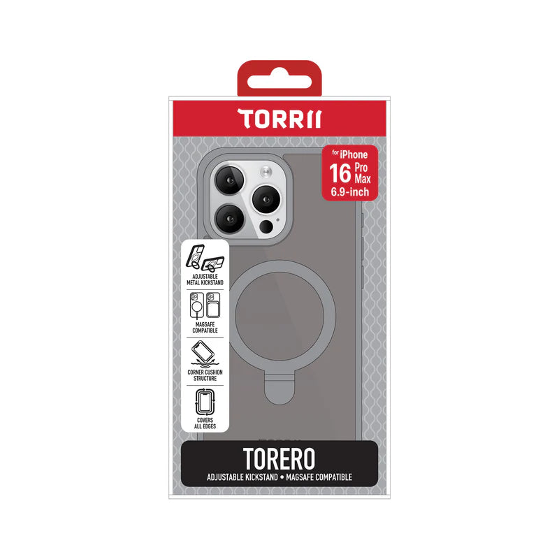 Torrii Torero MagSafe Stand Case - Apple iPhone 16 Pro Max (6.9”) / Gray Accessories > Mobiles & Tablets > Mobiles >