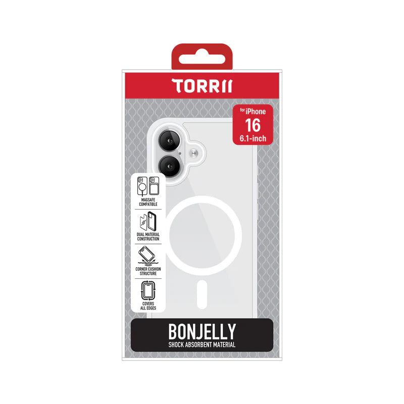 Torrii MagSafe Bonjelly Case - Apple iPhone 16 (6.1”) / Clear Accessories > Mobiles & Tablets > Mobiles > Covers & Cases