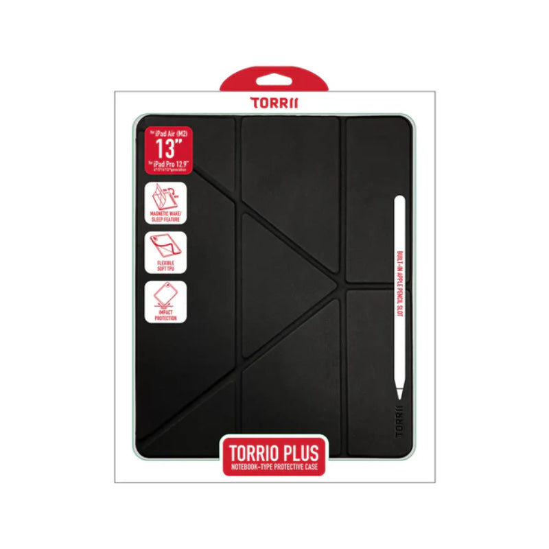 Torrii Torrio Plus Case – Apple iPad Air 13-inch / Apple iPad Pro 12.9-inch / Black Accessories > Mobiles & Tablets >
