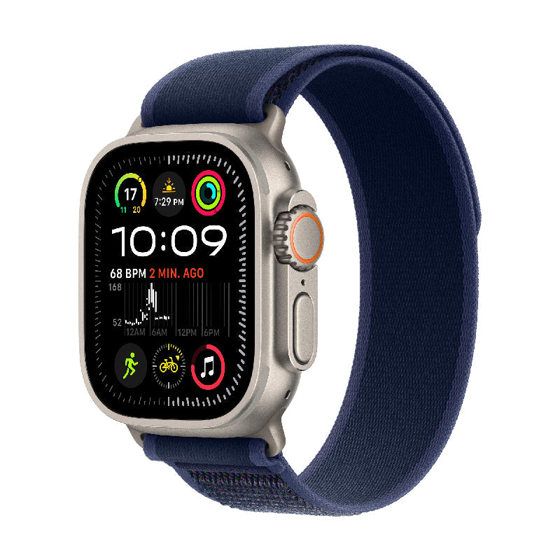 Apple Watch Ultra 2 - LTPO OLED / 64GB / 49mm / Bluetooth / Wi-Fi / Cellular / Medium/Large Natural Titanium / Blue