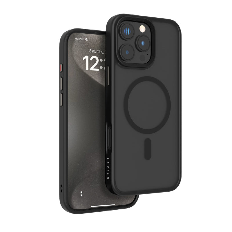 Levelo Matte Solo MagSafe Case - Apple iPhone 16 Pro / Black Accessories > Mobiles & Tablets > Mobiles > Covers & Cases