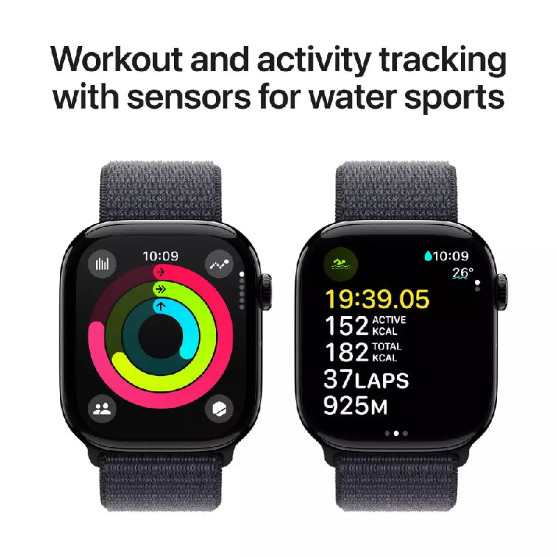 Apple Watch Series 10 with Sport Loop - LTPO OLED / 64GB / 42mm / Bluetooth / Wi-Fi / Jet Black / New / Open Seal Only