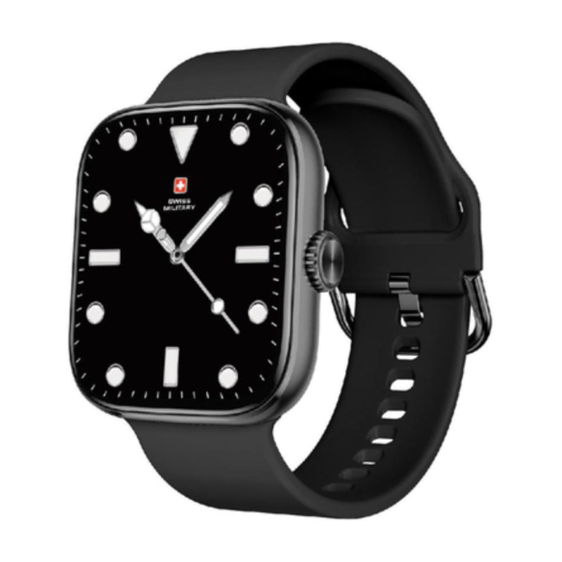 Swiss Military Alps 4 Silicon Strap - Black / Smart Watch Smart Watches