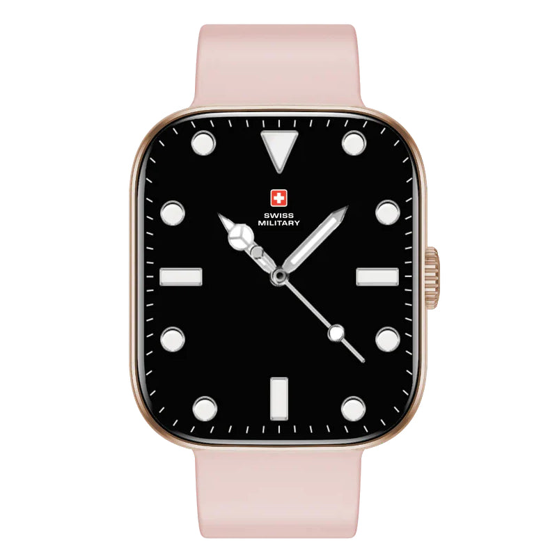 Swiss Military Alps 4 Pink Silicon Strap - Rose Gold Frame / Smart Watch Smart Watches