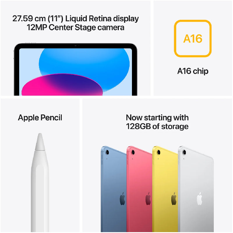 Apple iPad 11th Gen - A16 (2025) / 11-inch / 512GB / WiFi + 5G / YELLOW Mobiles & Tablets > Tablets