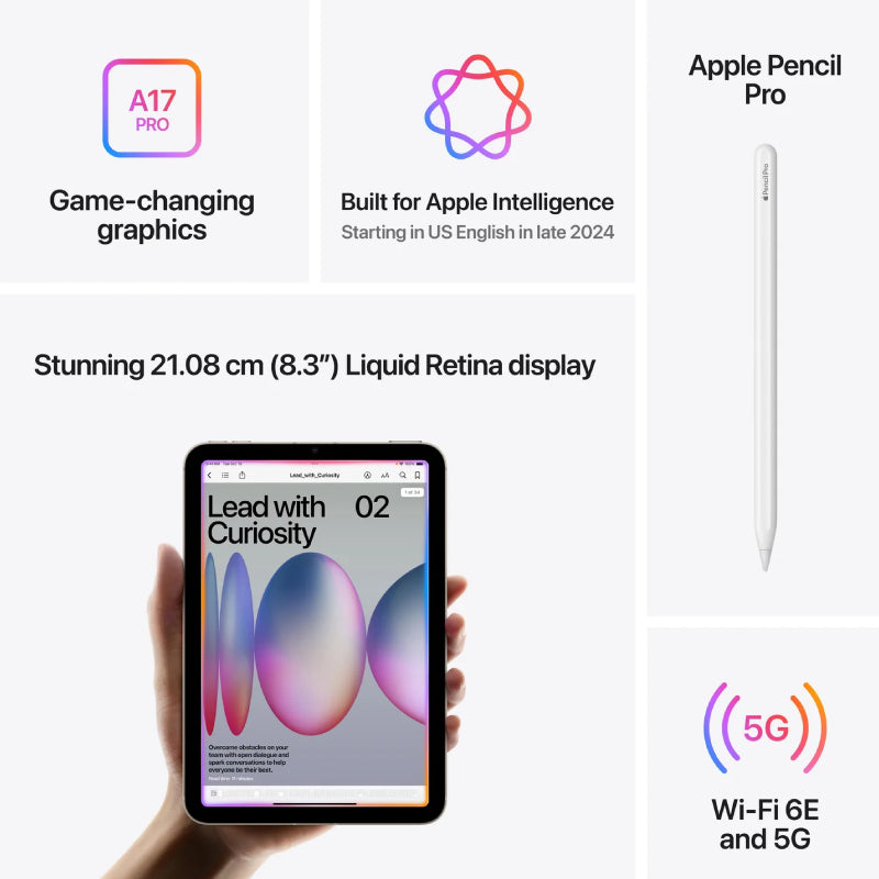 Apple iPad Mini A17 Pro (2024) / 8.3’’ / 256GB / WiFi + 5G / PURPLE Mobiles & Tablets > Tablets