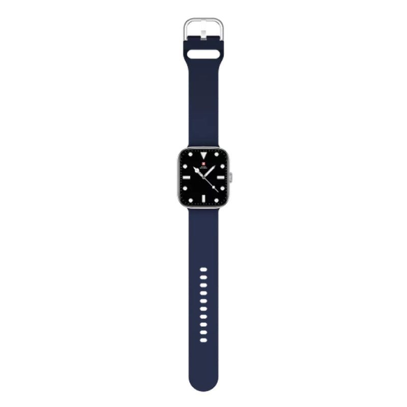 Swiss Military Alps 4 Blue Silicon Strap - Silver Frame / Smart Watch Smart Watches