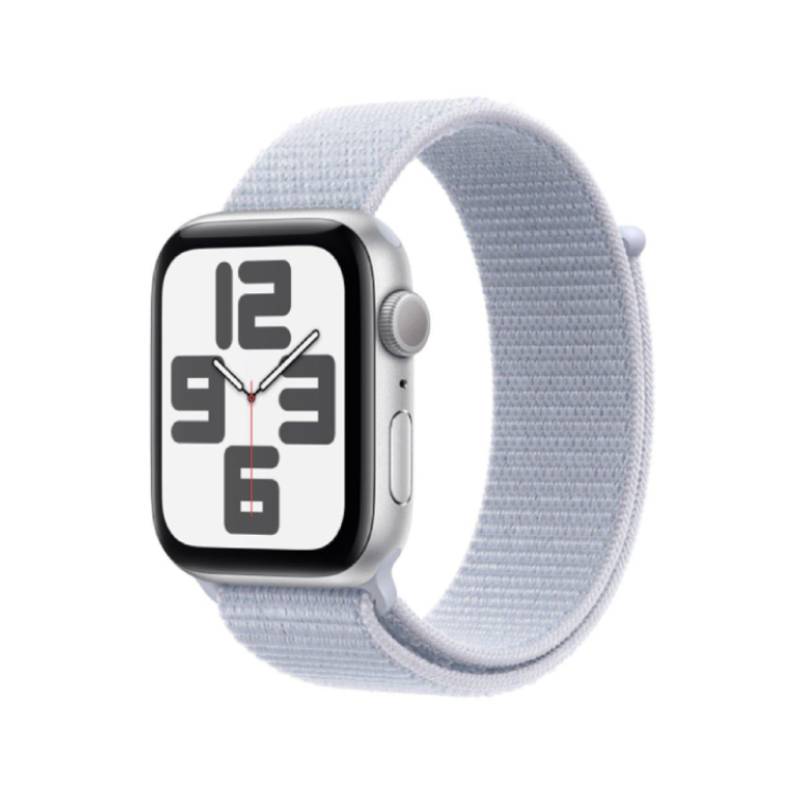 Apple Watch SE (2nd Gen) with Sport Loop - LTPO OLED / 40mm / Bluetooth / Wi-Fi / Silver Aluminum Blue Cloud Smart