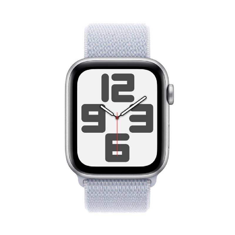 Apple Watch SE (2nd Gen) with Sport Loop - LTPO OLED / 40mm / Bluetooth / Wi-Fi / Silver Aluminum Blue Cloud Smart