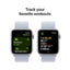 Apple Watch SE (2nd Gen) with Sport Loop - LTPO OLED / 40mm / Bluetooth / Wi-Fi / Silver Aluminum Blue Cloud Smart