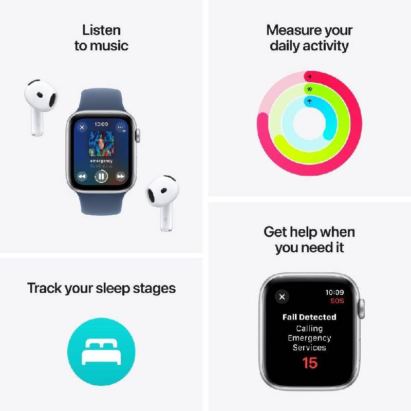 Apple Watch SE (2nd Gen) with Sport Loop - LTPO OLED / 40mm / Bluetooth / Wi-Fi / Ink Smart Watches
