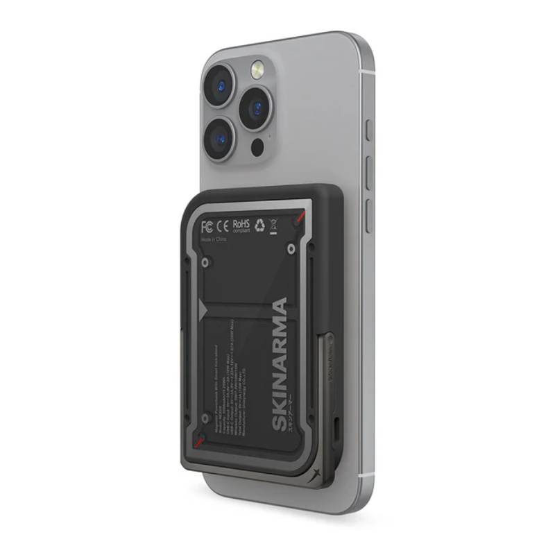 SKINARMA Nexus Mecha Magnetic PowerBank With Smart Kick-Stand - 5000mAh / USB-C / Black Accessories > Power Bank