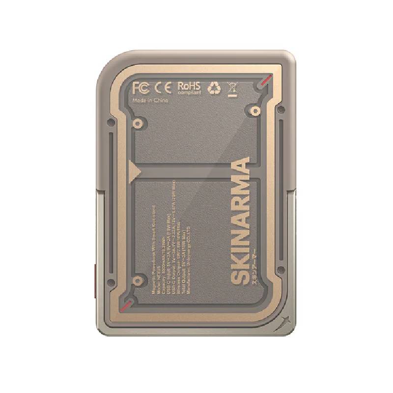 SKINARMA Nexus Mecha Magnetic PowerBank With Smart Kick-Stand - 5000mAh / USB-C / Desert Gold Accessories > Power Bank
