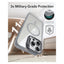 ESR Classic Hybrid Case with Stash Stand (HaloLock) Apple iPhone 16 Pro Max / Clear Gray Accessories > Mobiles &