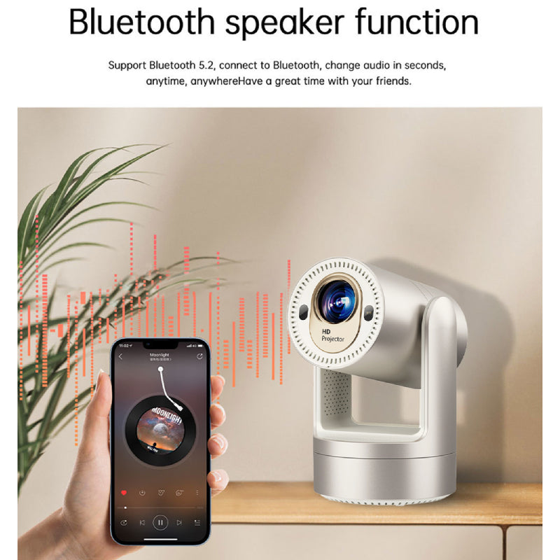 Volto BUDS PLUS C2 Projector With Battery - 2.69″ LCD / 5G / HDMI / USB 2.0 / Audio Port / Rose Gold