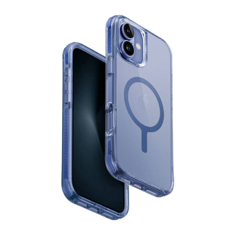 Uniq Hybrid Combat Magsafe Case for iPhone 16 Pearl Blue Accessories > Mobiles & Tablets > Mobiles > Covers & Cases