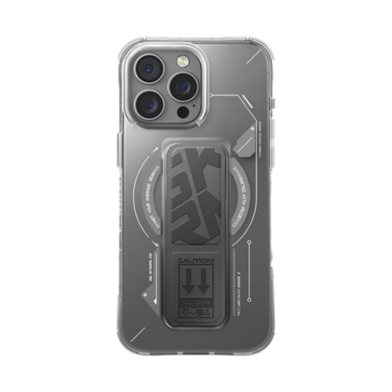 SKINARMA Helio MagSafe Case With Grip Stand for Apple iPhone 16 Pro - Titanium