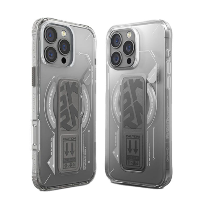 SKINARMA Helio MagSafe Case With Grip Stand for Apple iPhone 16 Pro - Titanium