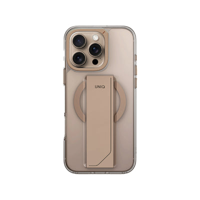 حافظة يونيك هايبرد هيلدرو ماكس ماج سيف مع حامل كاميرا لآيفون 16 برو - ذهبي تاوب