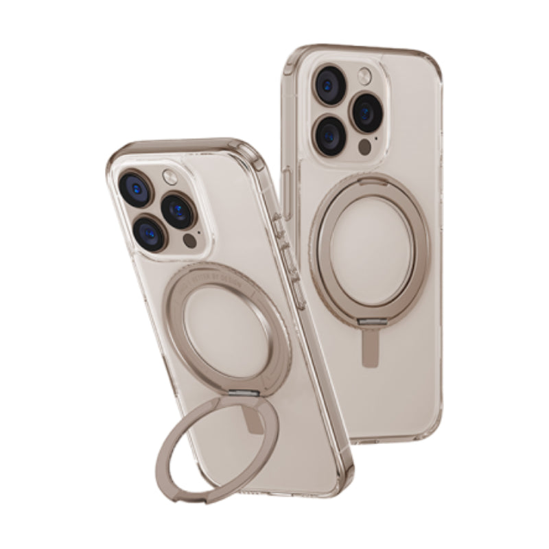 Uniq Swivix MagSafe case with 360 Rotation Kickstand for iPhone 16 Pro Max – Taupe Gold