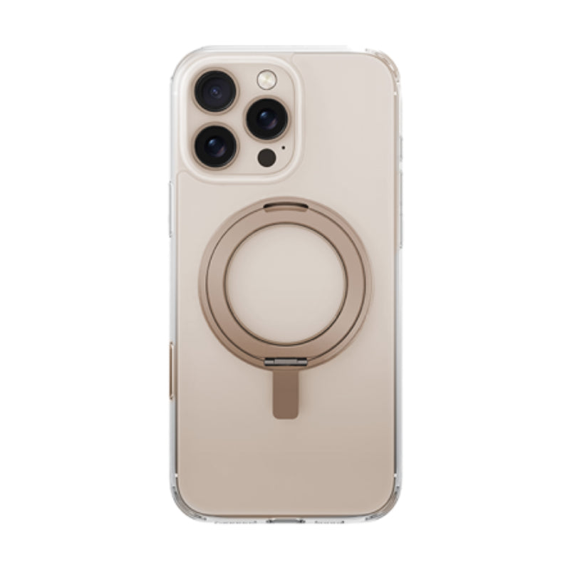 Uniq Swivix MagSafe case with 360 Rotation Kickstand for iPhone 16 Pro Max – Taupe Gold