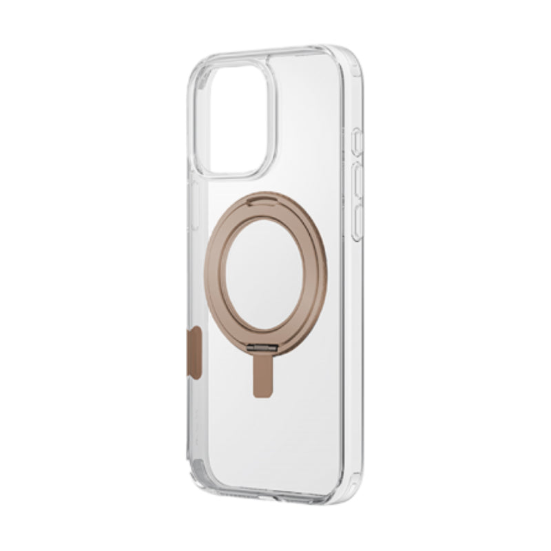 Uniq Swivix MagSafe case with 360 Rotation Kickstand for iPhone 16 Pro Max – Taupe Gold