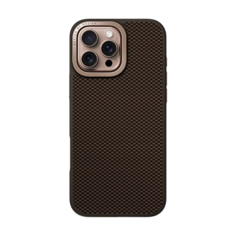 Uniq Hybrid Magclick Charging Keva Max With Camera Stand iPhone 16 Pro Max Umber Brown Accessories > Mobiles & Tablets