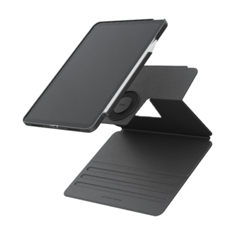 Uniq Rovus Snap Mount Magnetic 360 Rotating Detachable Case for iPad Air 11’’ M2 6th Gen Flint Grey Accessories >
