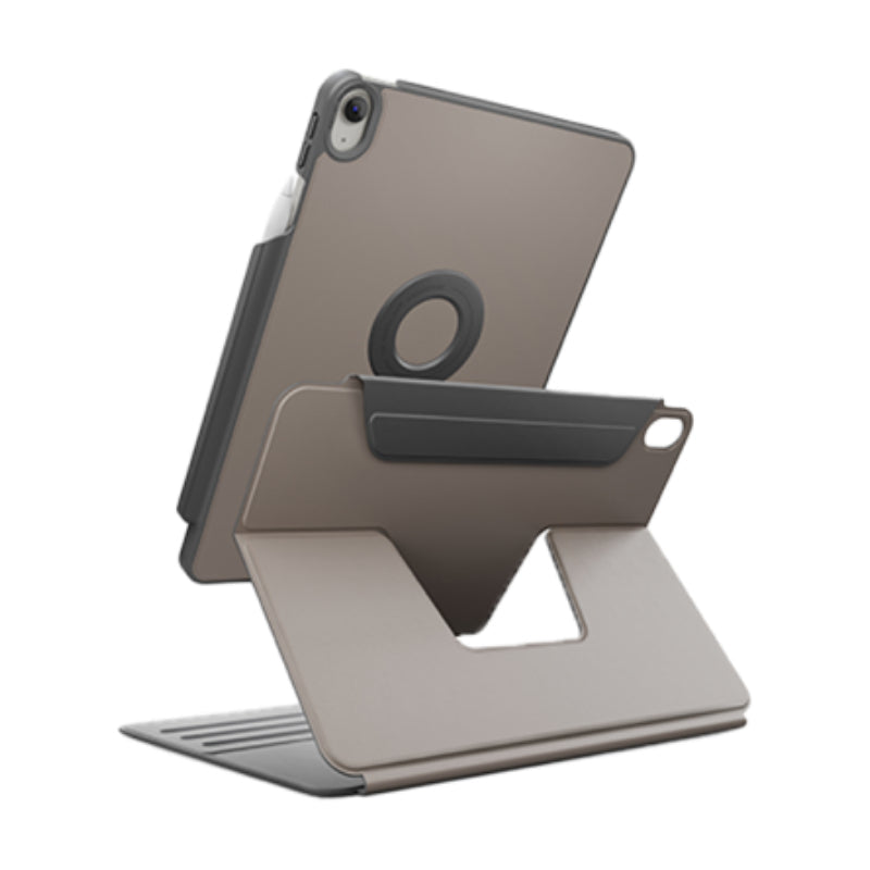 Uniq Rovus Snap Mount Magnetic 360 Rotating Detachable Case for iPad Air 13’’ M2 6th Gen Flint Grey Accessories >