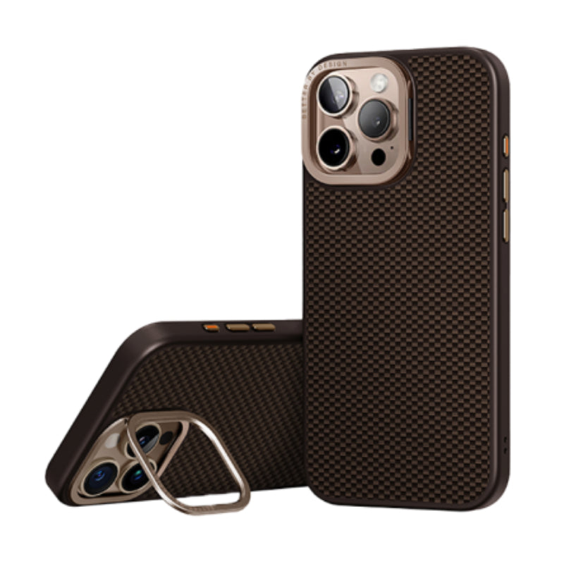 Uniq Hybrid Magclick Charging Keva Max With Camera Stand for iPhone 16 Pro Umber Brown Accessories > Mobiles & Tablets