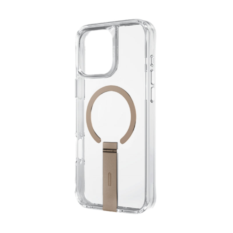 Uniq Hybrid Eleva Magsafe Case With Vertical Stand for iPhone 16 Pro Max Taupe Gold Accessories > Mobiles & Tablets >