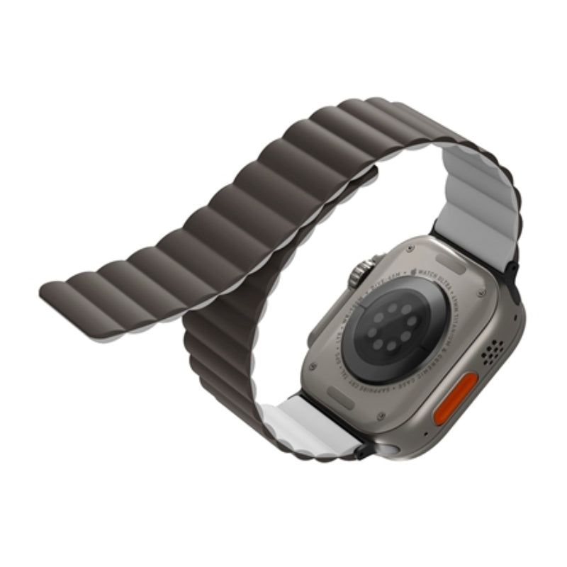 Uniq Revix Reversible Magnetic Strap for Apple Watch Strap 49/45/44/42mm Ash Grey/Dove White Accessories > Smart