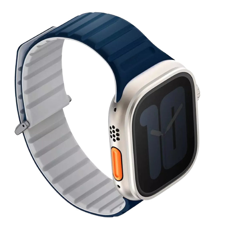 Uniq Revix Evo Reversible Strap for Apple Watch 49/45/44/42mm Royal Blue/Chalk Accessories > Smart Watches > Straps