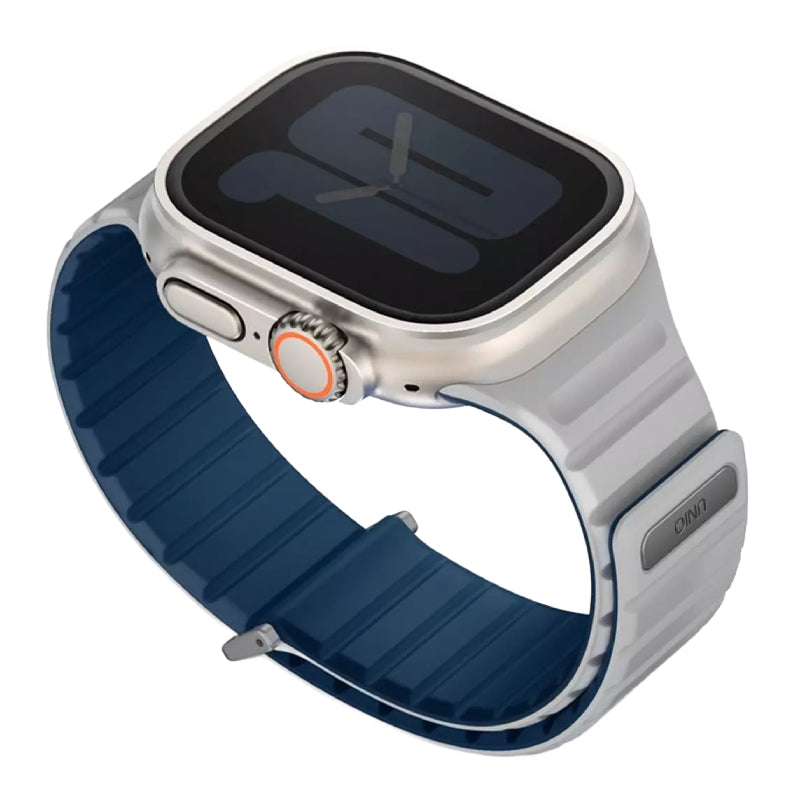 Uniq Revix Evo Reversible Strap for Apple Watch 49/45/44/42mm Royal Blue/Chalk Accessories > Smart Watches > Straps
