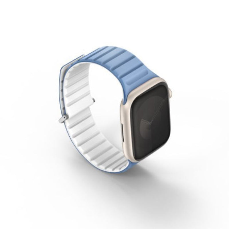 Uniq Revix Evo Reversible Magnetic Apple Watch Strap for Apple Watch 41/40/38mm Powder Blue(Powder Blue/White)
