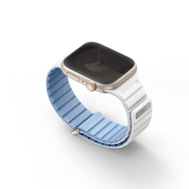 Uniq Revix Evo Reversible Magnetic Apple Watch Strap for Apple Watch 41/40/38mm Powder Blue(Powder Blue/White)
