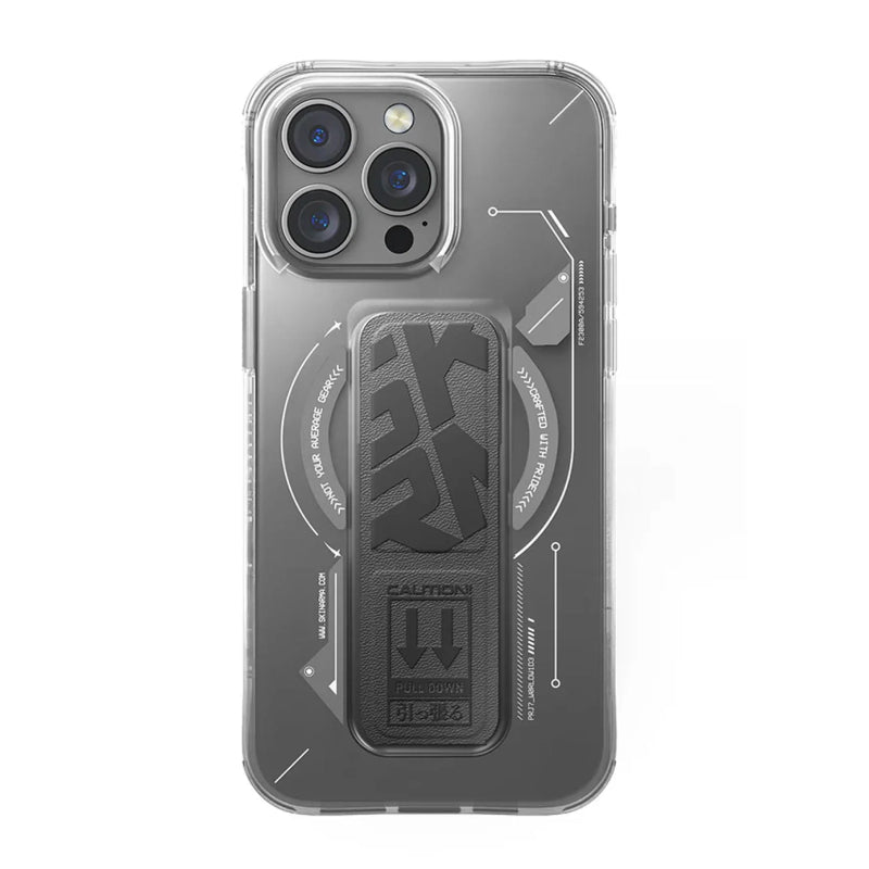SKINARMA Helio MagSafe Case With Grip Stand For Apple iPhone 16 Pro Max Titanium Accessories > Mobiles & Tablets >