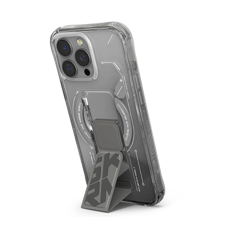 SKINARMA Helio MagSafe Case With Grip Stand For Apple iPhone 16 Pro Max Titanium Accessories > Mobiles & Tablets >