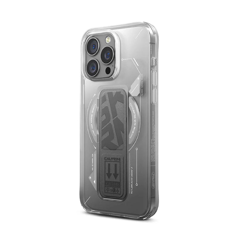 SKINARMA Helio MagSafe Case With Grip Stand For Apple iPhone 16 Pro Max Titanium Accessories > Mobiles & Tablets >