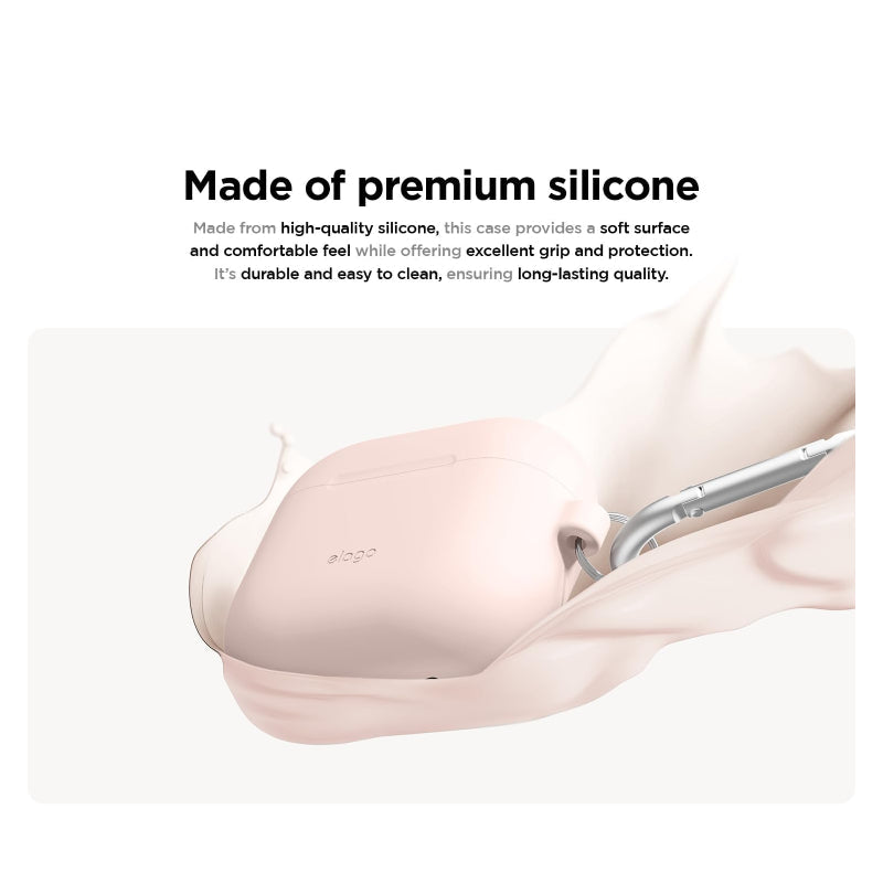 Elago Silicone Hang Case For Apple AirPods 4 Sand Pink Accessories > Headphones > Covers & Cases