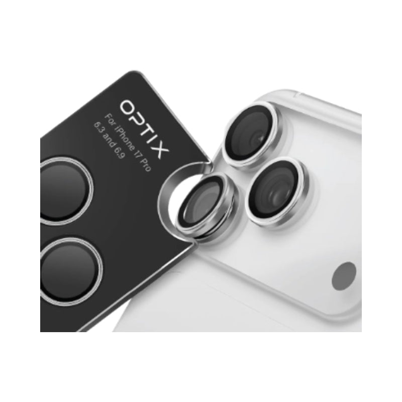Uniq Optix Prime Stainless Steel Camera Lens Protector for Apple iPhone 17 Pro / iPhone 17 Pro Max - Silver Chrome
