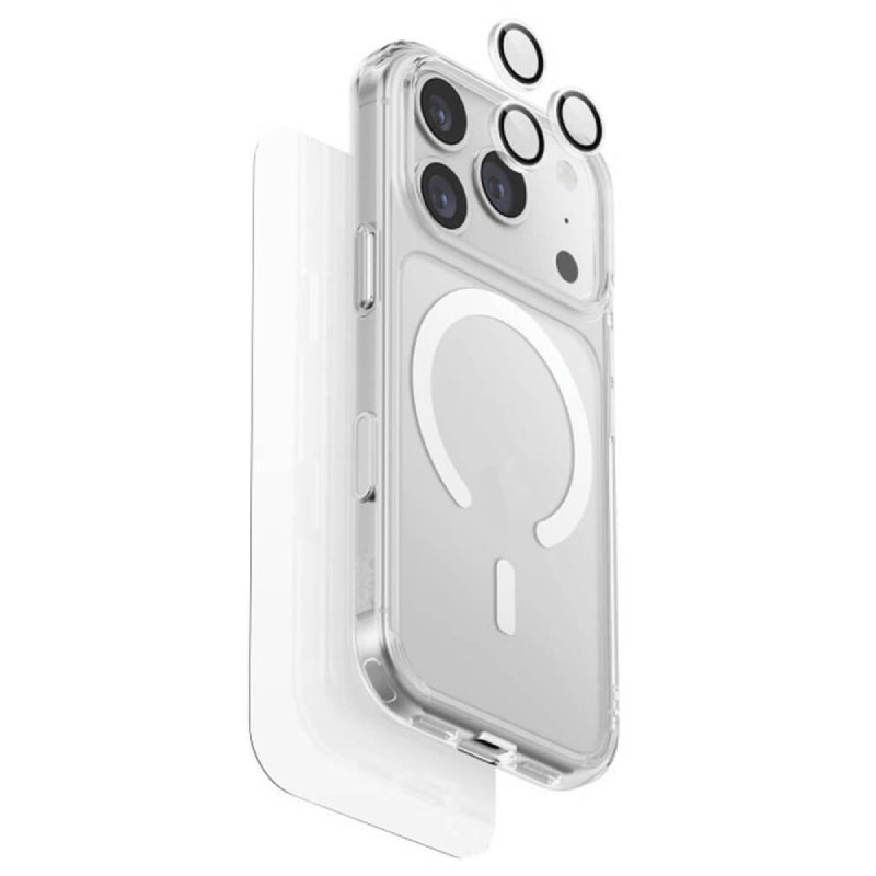 Uniq Hybrid Magclick Charging Clearvue 360 Essential Bundle Pack for Apple iPhone 17 Pro Max - Clear Accessories >