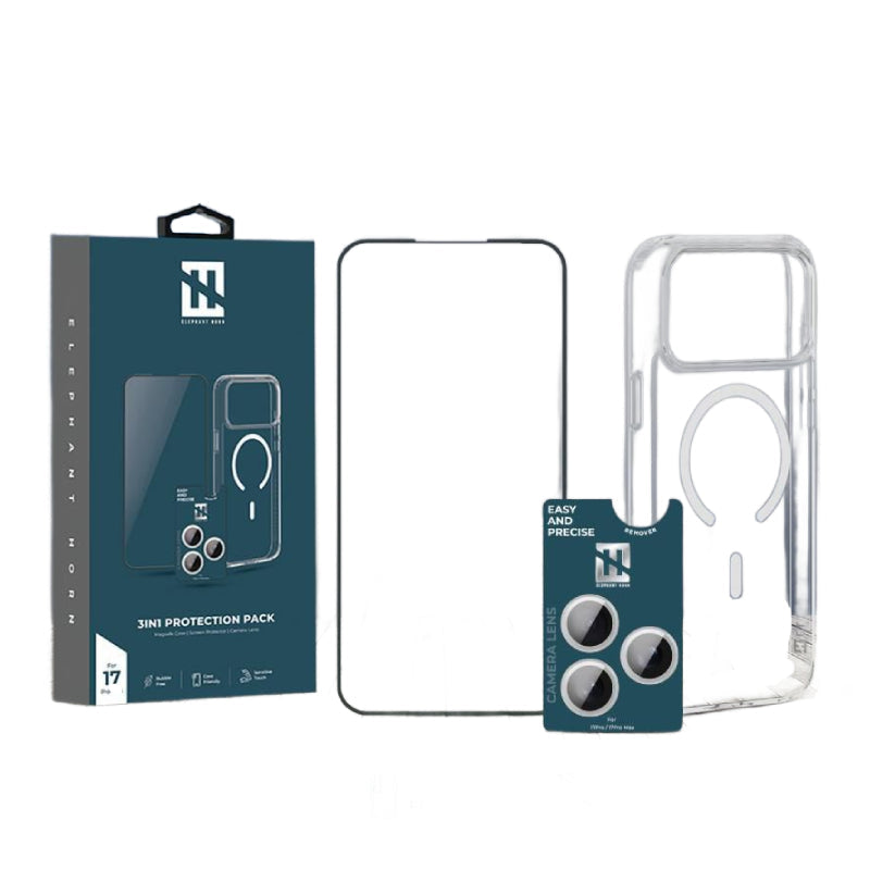 Elephant Horn 3-in-1 Protection For Apple iPhone 17 Pro - Clear Accessories > Mobiles & Tablets > Mobiles > Covers &
