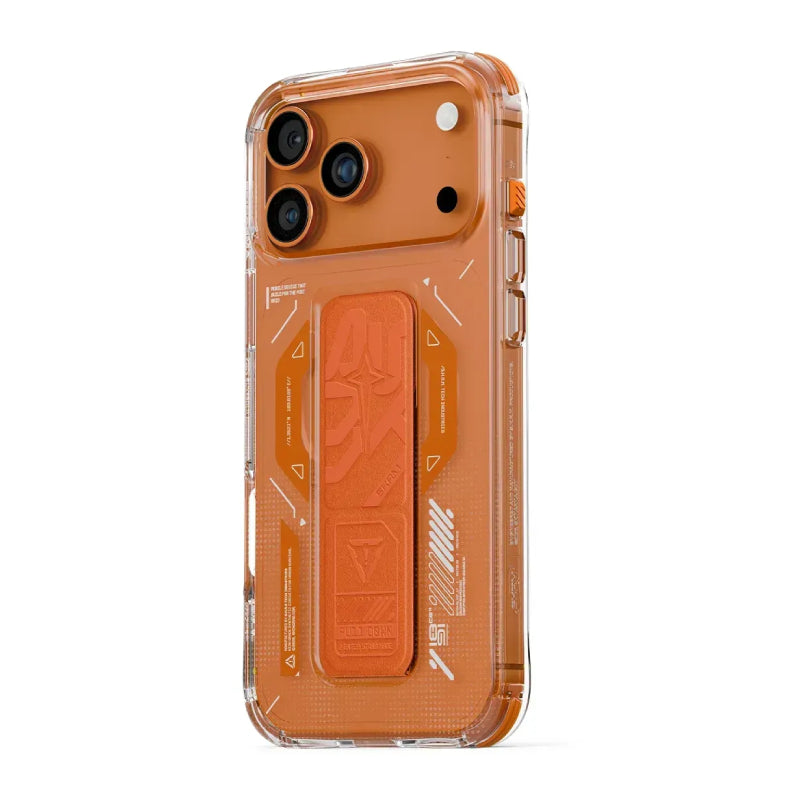 SKINARMA Helio Mag-Charge Case with Grip-Stand For Apple iPhone 17 Pro (2025) - Orange Accessories > Mobiles & Tablets