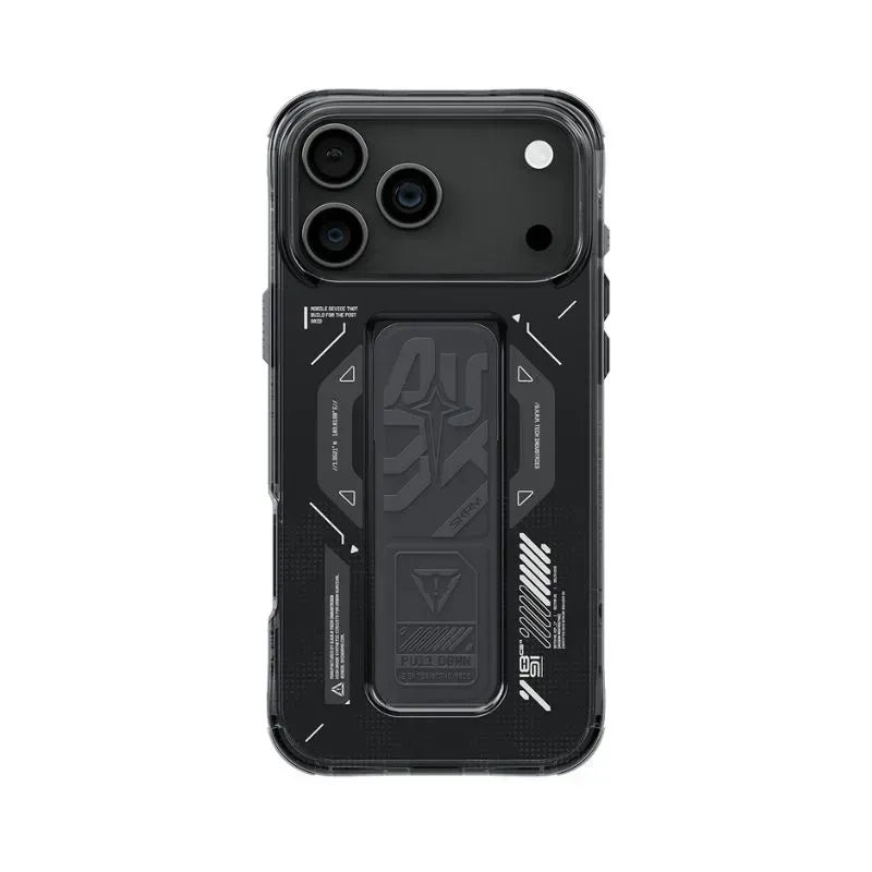 SKINARMA Helio Mag-Charge Case with Grip-Stand For Apple iPhone 17 Pro Max (2025) - Graphite Accessories > Mobiles &