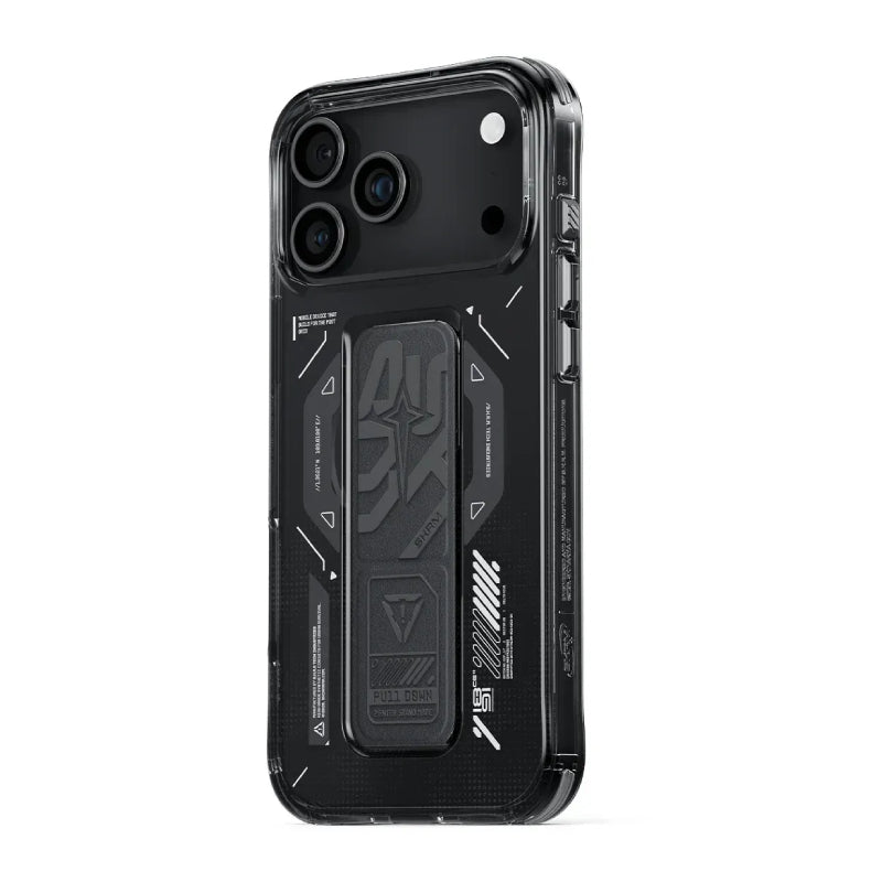 SKINARMA Helio Mag-Charge Case with Grip-Stand For Apple iPhone 17 Pro Max (2025) - Graphite Accessories > Mobiles &